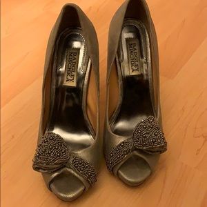 Badgley Mischka - Vonda Pewter Beaded Pumps